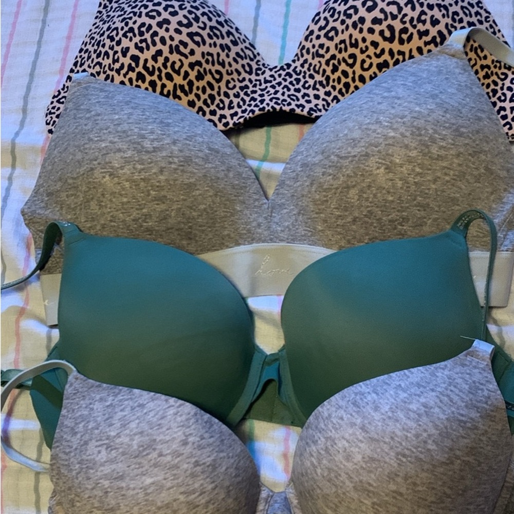 Women's Intimates Collection - Gray, Teal, and Leopard Print Bras